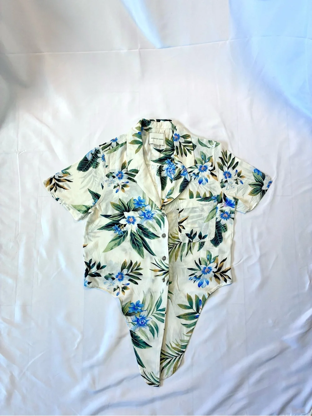 American Eagle Tropical Crop Top